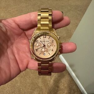 Michael Kors Gold Chronograph Rose Gold Watch